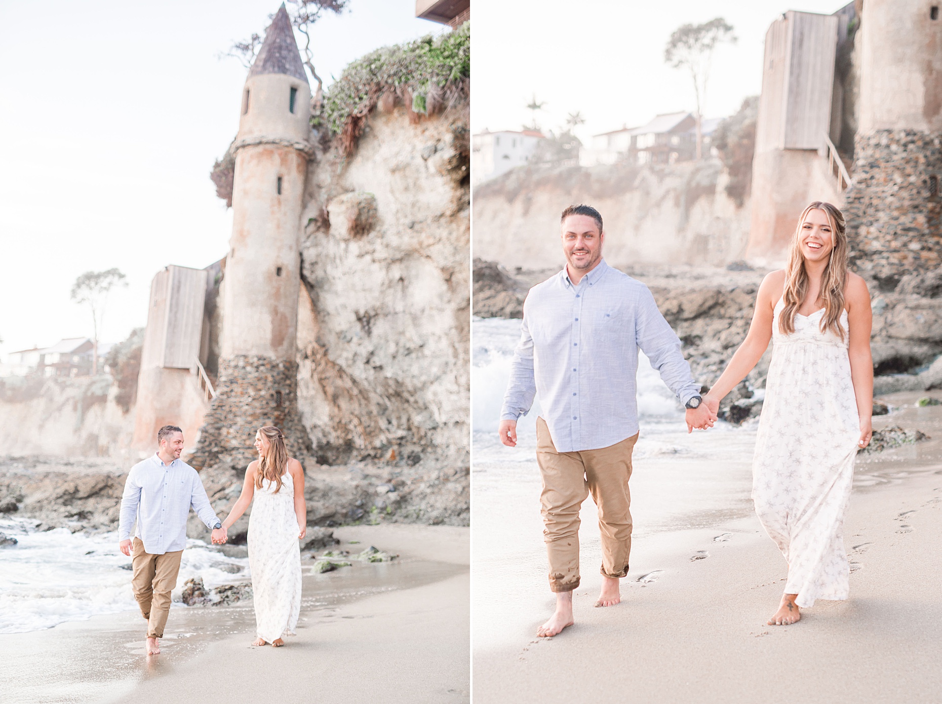 Victoria Beach Pirate tower engagement session